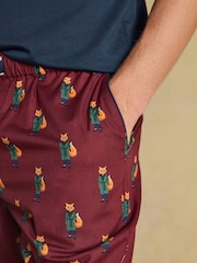Dozer Burgundy Red Pyjama Bottoms - Image 5 of 8