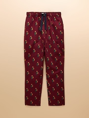 Dozer Burgundy Red Pyjama Bottoms - Image 8 of 8