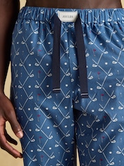 Joules Dozer Blue Pyjama Bottoms - Image 3 of 5