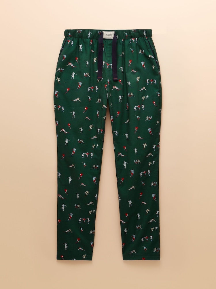 Joules Dozer Green Pyjama Bottoms - Image 8 of 8
