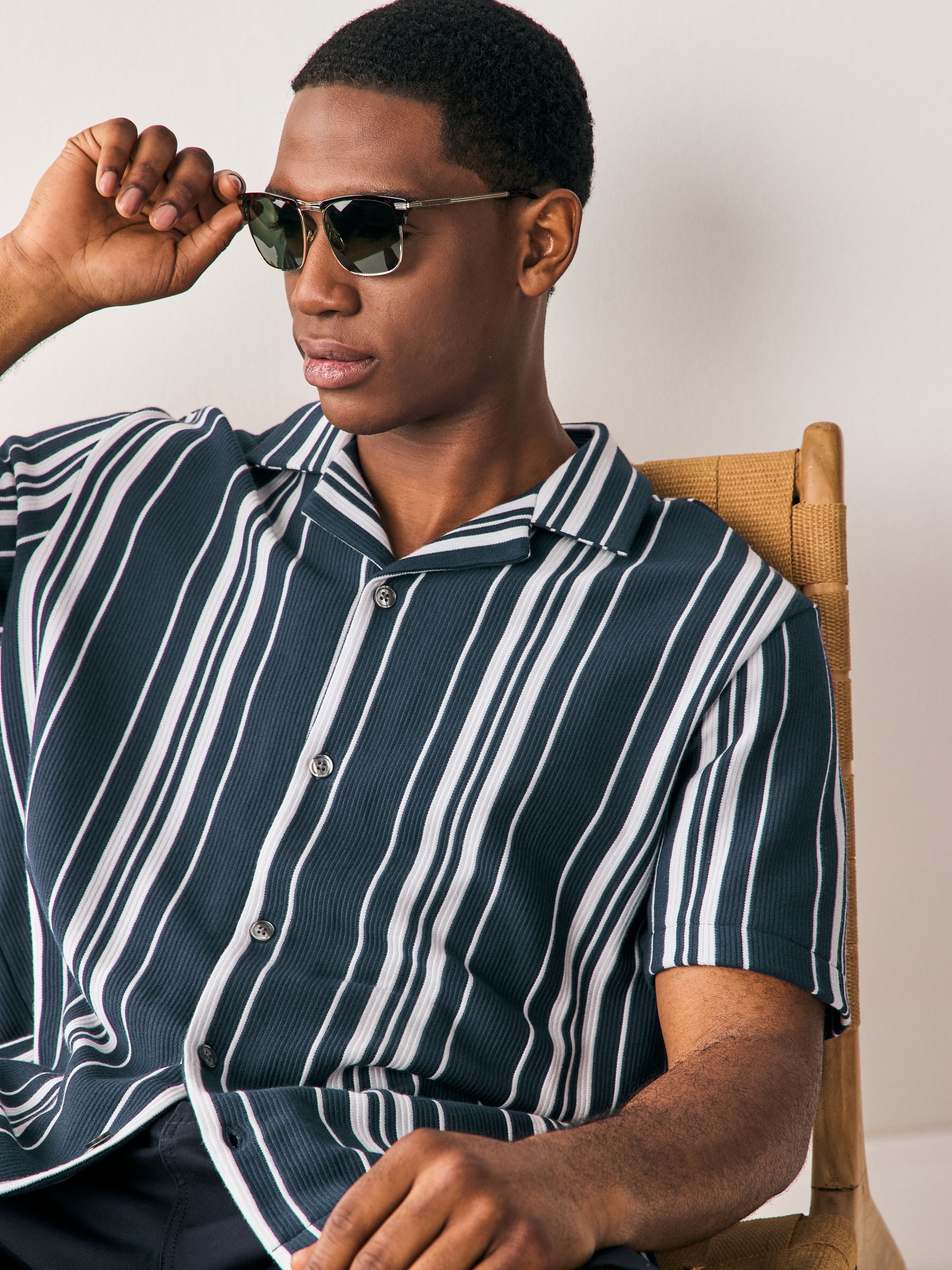 Buy Blue/White Short Sleeve Stripe Jersey Shirts 2 Pack from Next USA