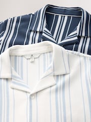Blue/White Short Sleeve Stripe Jersey Shirts 2 Pack - Image 9 of 10