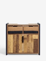 Natural Bronx Woven Basket Under Sink Storage Cabinet - Image 1 of 6