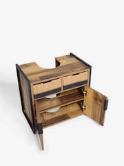 Natural Bronx Woven Basket Under Sink Storage Cabinet - Image 13 of 13
