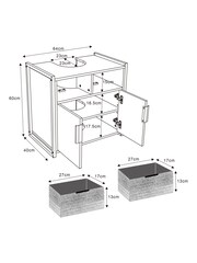 Natural Bronx Woven Basket Under Sink Storage Cabinet - Image 6 of 6