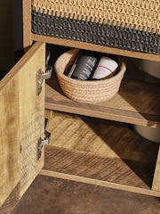 Natural Bronx Woven Basket Under Sink Storage Cabinet - Image 9 of 13