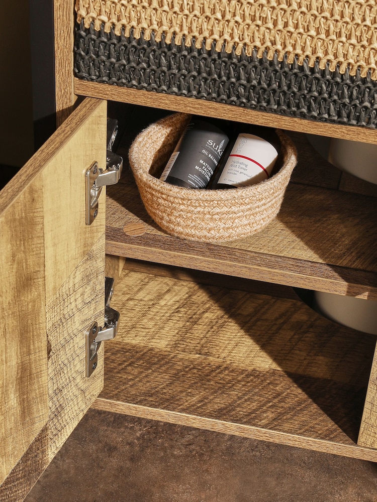 Natural Bronx Woven Basket Under Sink Storage Cabinet - Image 9 of 9