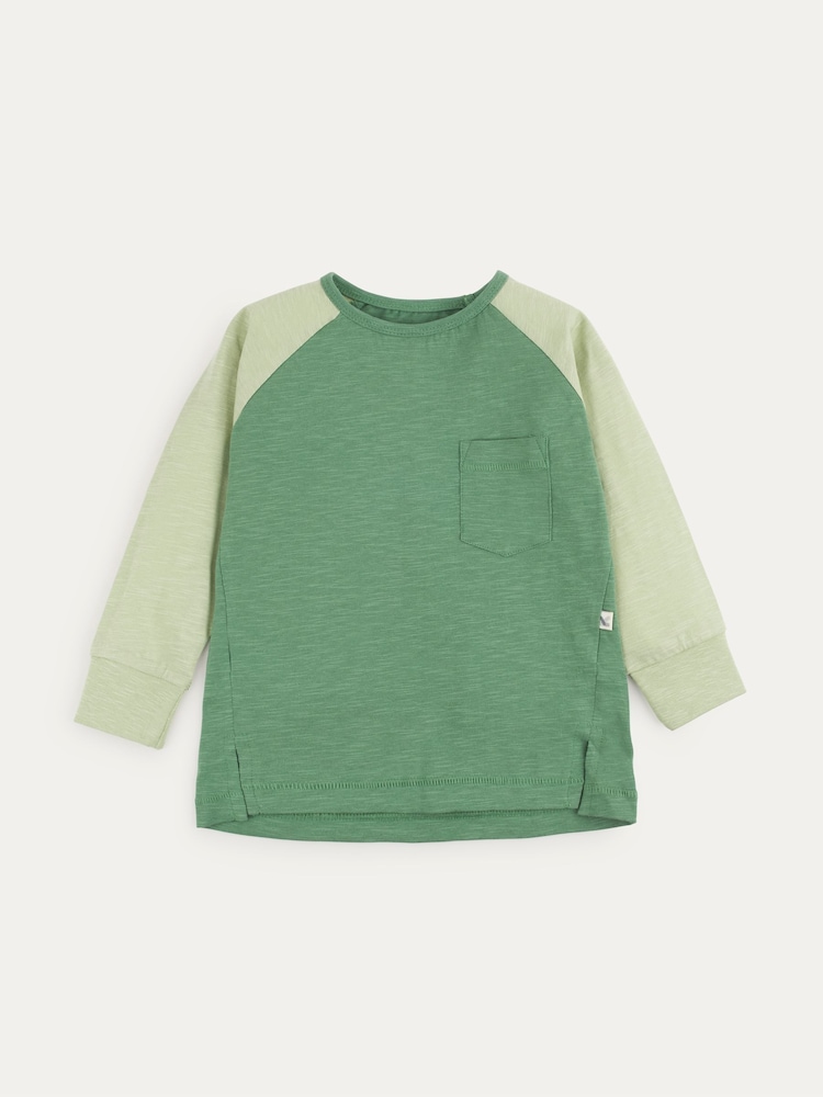KIDLY Green Long Sleeve Baseball Top - Image 1 of 4 KIDLY Green Long Sleeve Baseball Top - Image 1 of 4
