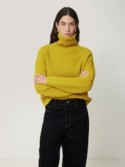 Jigsaw Yellow merino fisherman junmper - Image 1 of 7