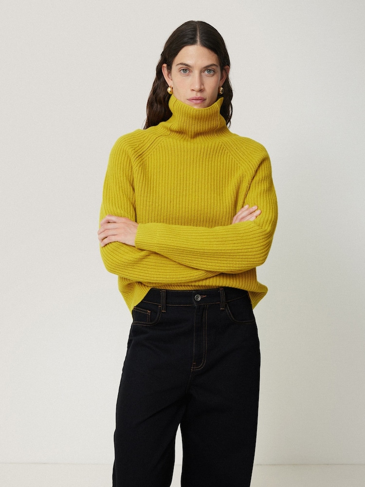 Jigsaw Yellow merino fisherman junmper - Image 1 of 7