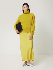 Jigsaw Yellow merino fisherman junmper - Image 4 of 7