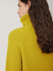 Jigsaw Yellow merino fisherman junmper - Image 6 of 7