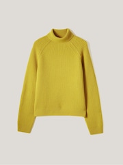 Jigsaw Yellow merino fisherman junmper - Image 7 of 7