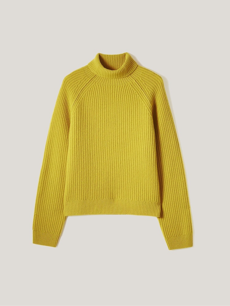 Jigsaw Yellow merino fisherman junmper - Image 7 of 7