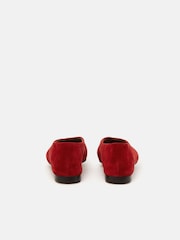 Jigsaw Red Flat Pointed Linnie Ballerina Shoes - Image 3 of 5