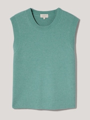 Jigsaw Dark Blue Cotton Blend Crew Neck Tank - Image 7 of 7