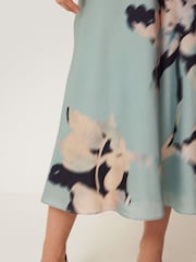 Jigsaw Blue Floral Drift Silk Blend Skirt - Image 5 of 6