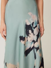 Jigsaw Blue Floral Drift Silk Blend Skirt - Image 6 of 6