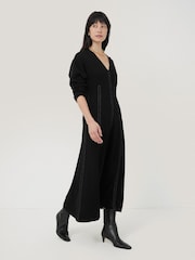 Jigsaw Black Batwing Stitched Dress - Image 1 of 7
