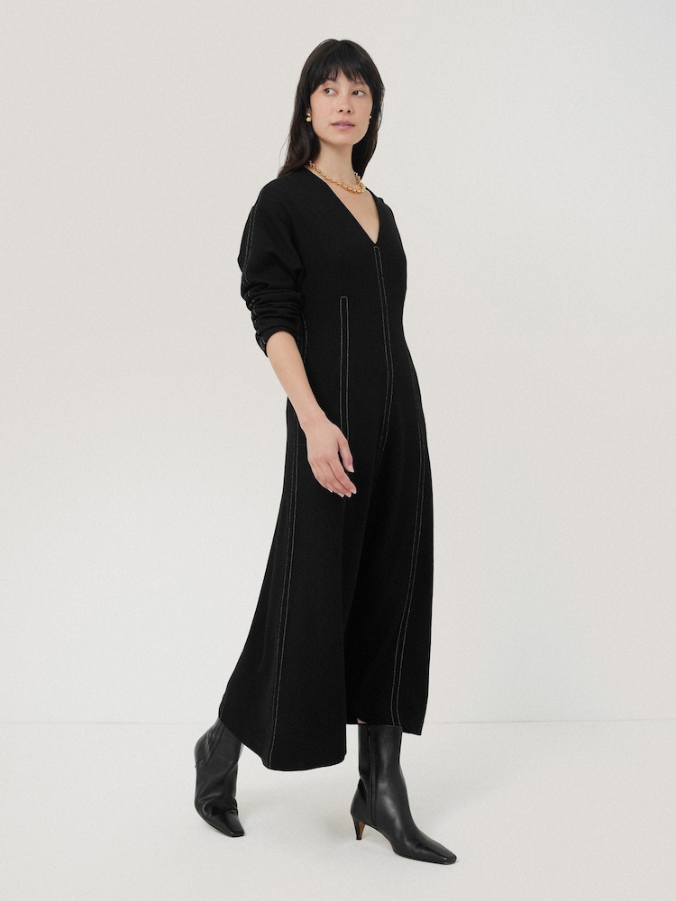 Jigsaw Black Batwing Stitched Dress - Image 1 of 7