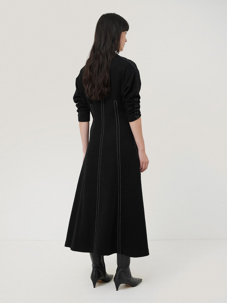 Jigsaw Black Batwing Stitched Dress - Image 2 of 7