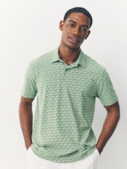 Bright Conversational Print Regular Fit Short Sleeve Jersey Polo Shirts 5 Pack - Image 10 of 17