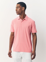 Bright Conversational Print Regular Fit Short Sleeve Jersey Polo Shirts 5 Pack - Image 11 of 17