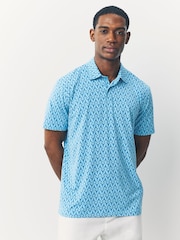 Bright Conversational Print Regular Fit Short Sleeve Jersey Polo Shirts 5 Pack - Image 13 of 17