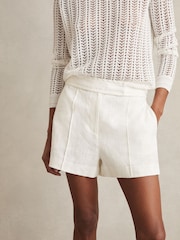 Белый - Reiss Шорты Fawn лен Whipstitch - Image 3 of 6