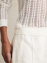Белый - Reiss Шорты Fawn лен Whipstitch - Image 4 of 6