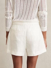 Белый - Reiss Шорты Fawn лен Whipstitch - Image 5 of 6