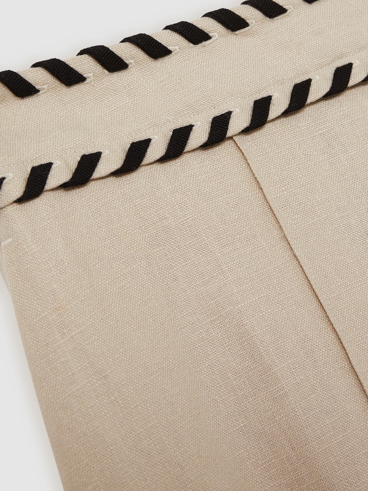 Neutrale Farbe - Reiss – Fawn – Leinenhose mit weitem Bein und Überwendlingsstich - Bild 5 von 5 Neutrale Farbe - Reiss – Fawn – Leinenhose mit weitem Bein und Überwendlingsstich - Bild 5 von 5