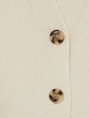 Cream - Reiss Rixy Wool-Cashmere Cropped Cardigan - Slika 6 iz 6