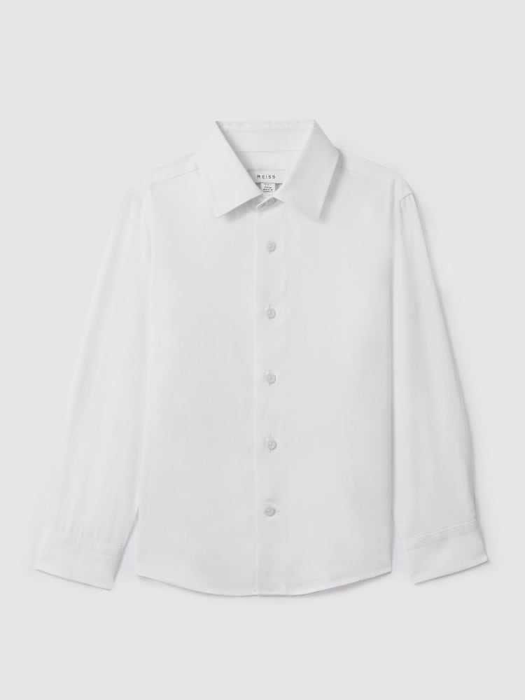Reiss White Remote Slim-Fit Cotton Shirt - Image 2 of 4