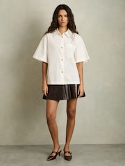 Reiss White Jordan Cotton Short-Sleeve Shirt - Image 3 of 7