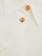 Reiss White Jordan Cotton Short-Sleeve Shirt - Image 7 of 7