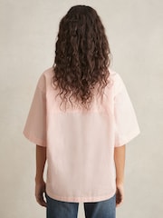 צבע אלמוג - Reiss חולצת כותנה עם שרוולים קצרים, דגם Jordan - תמונה 4 מתוך 5