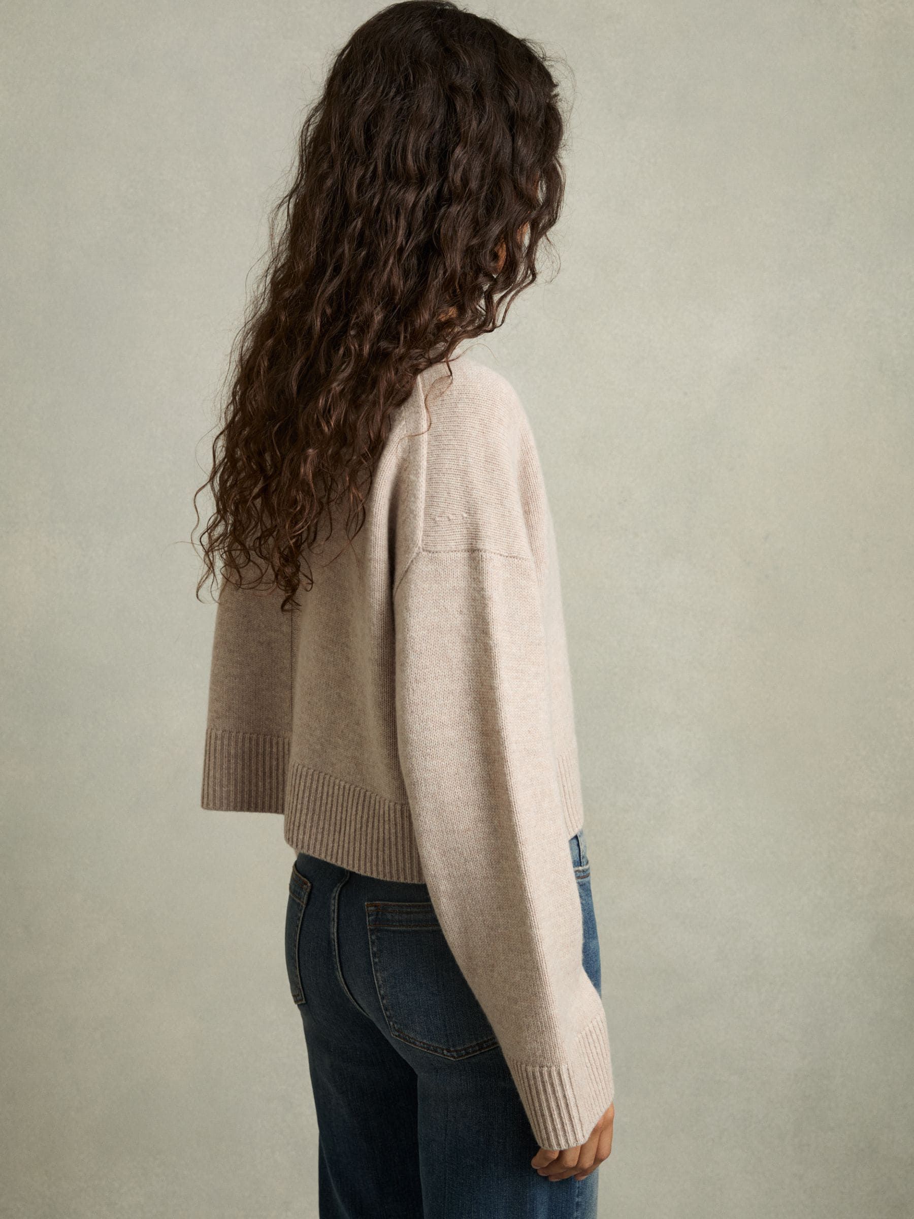 カーディガン cashmere hook cardigan&amp;halter bare top Buy Reiss Oatmeal Rixy Wool-Cashmere Cropped Cardigan from Next Canada