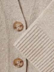 Ovsena kaša - Reiss Rixy Wool-Cashmere Cropped Cardigan - Slika 6 iz 6