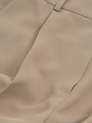 Reiss Mink Neutral Eden Elasticated-Waist Wide-Leg Twill Trousers - Image 5 of 5