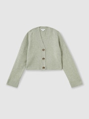 Žajbelj - Reiss Rixy Wool-Cashmere Cropped Cardigan - Slika 2 iz 6