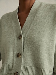Žajbelj - Reiss Rixy Wool-Cashmere Cropped Cardigan - Slika 4 iz 6