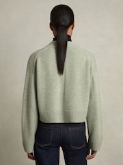 Žajbelj - Reiss Rixy Wool-Cashmere Cropped Cardigan - Slika 5 iz 6