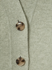 Žajbelj - Reiss Rixy Wool-Cashmere Cropped Cardigan - Slika 6 iz 6