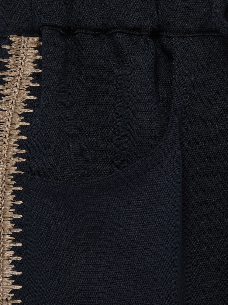 Marineblau - Reiss Inaya Wide-Leg Embroidered Trousers - Bild 6 von 6