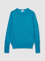 Blau - Reiss Wendy Fine-Knit Crew-Neck Jumper With Cashmere - Bild 2 von 6