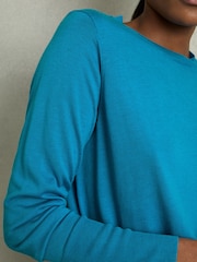 Blau - Reiss Wendy Fine-Knit Crew-Neck Jumper With Cashmere - Bild 4 von 6