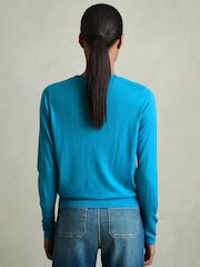 Blau - Reiss Wendy Fine-Knit Crew-Neck Jumper With Cashmere - Bild 5 von 6