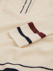 Reiss Neutral Cece Wool-Cashmere Tipped Polo Jumper - Image 7 of 7