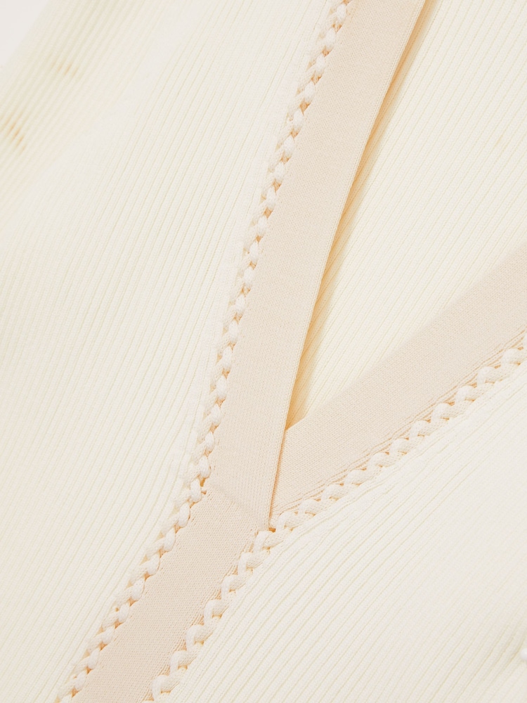 Reiss Ivory Lauri Craft-Stitch Rib-Knit Top - Image 5 of 5